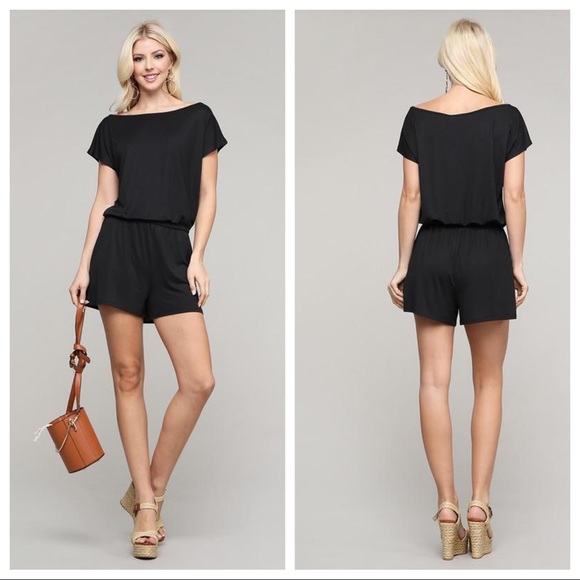 LAST ONE! SWEPT AWAY KNIT ROMPER-BLACK - Picture 4 of 4